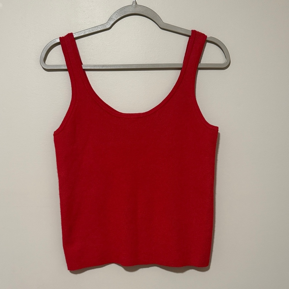 NWT A New Day Red Knit Ribbed Tank